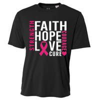 Breast Cancer Faith Hope Love Courage Cooling Performance Crew T-Shirt