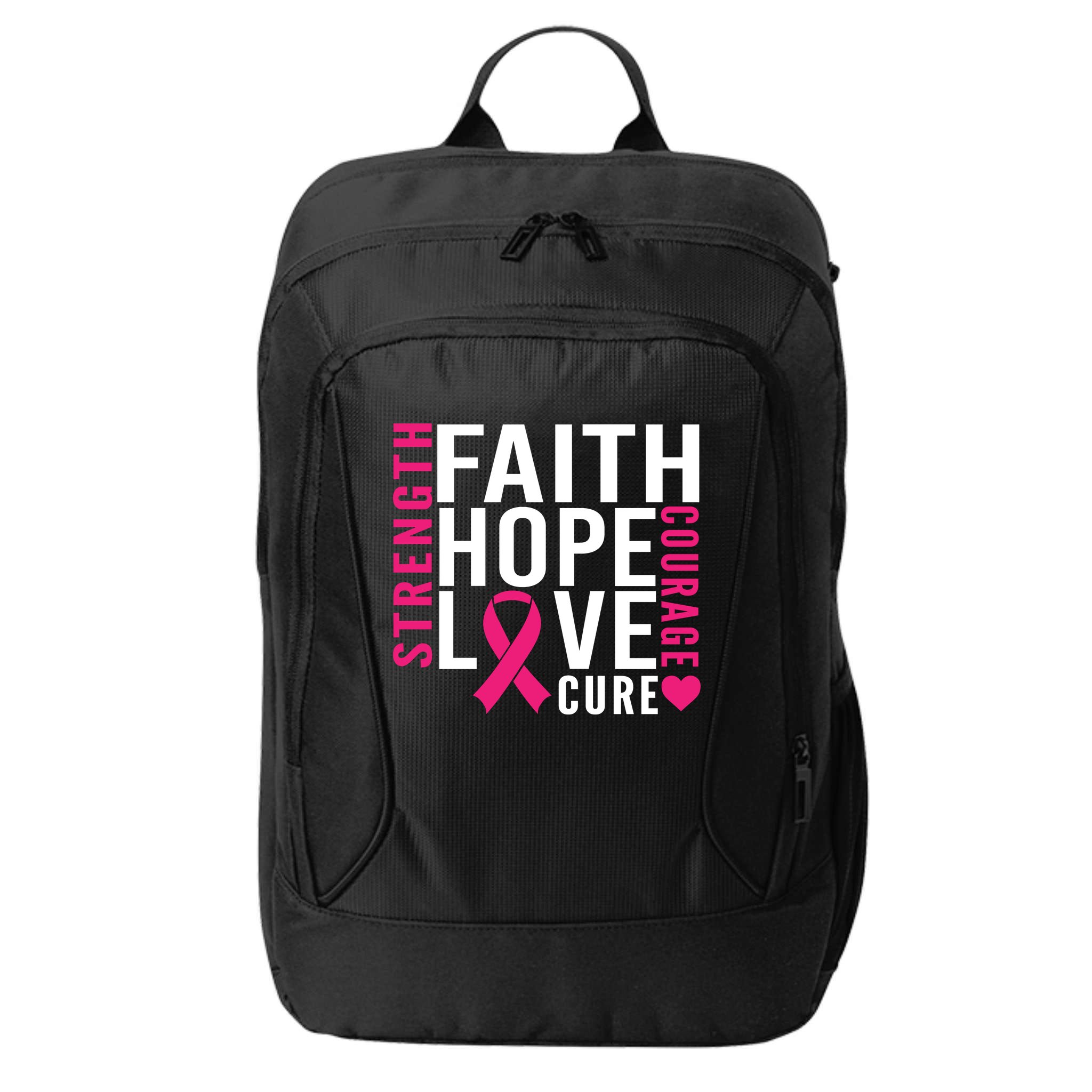 Breast Cancer Faith Hope Love Courage City Backpack