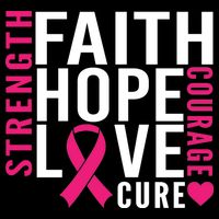 Breast Cancer Faith Hope Love Courage Button