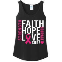 Breast Cancer Faith Hope Love Courage Ladies Essential Tank