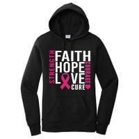 Breast Cancer Faith Hope Love Courage Women's Pullover Hoodie