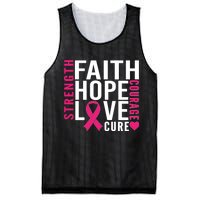 Breast Cancer Faith Hope Love Courage Mesh Reversible Basketball Jersey Tank