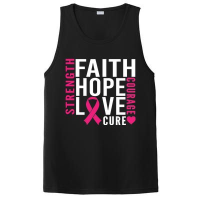 Breast Cancer Faith Hope Love Courage PosiCharge Competitor Tank