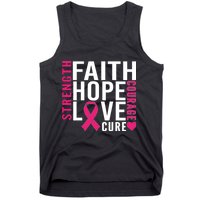 Breast Cancer Faith Hope Love Courage Tank Top