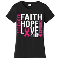 Breast Cancer Faith Hope Love Courage Women's T-Shirt