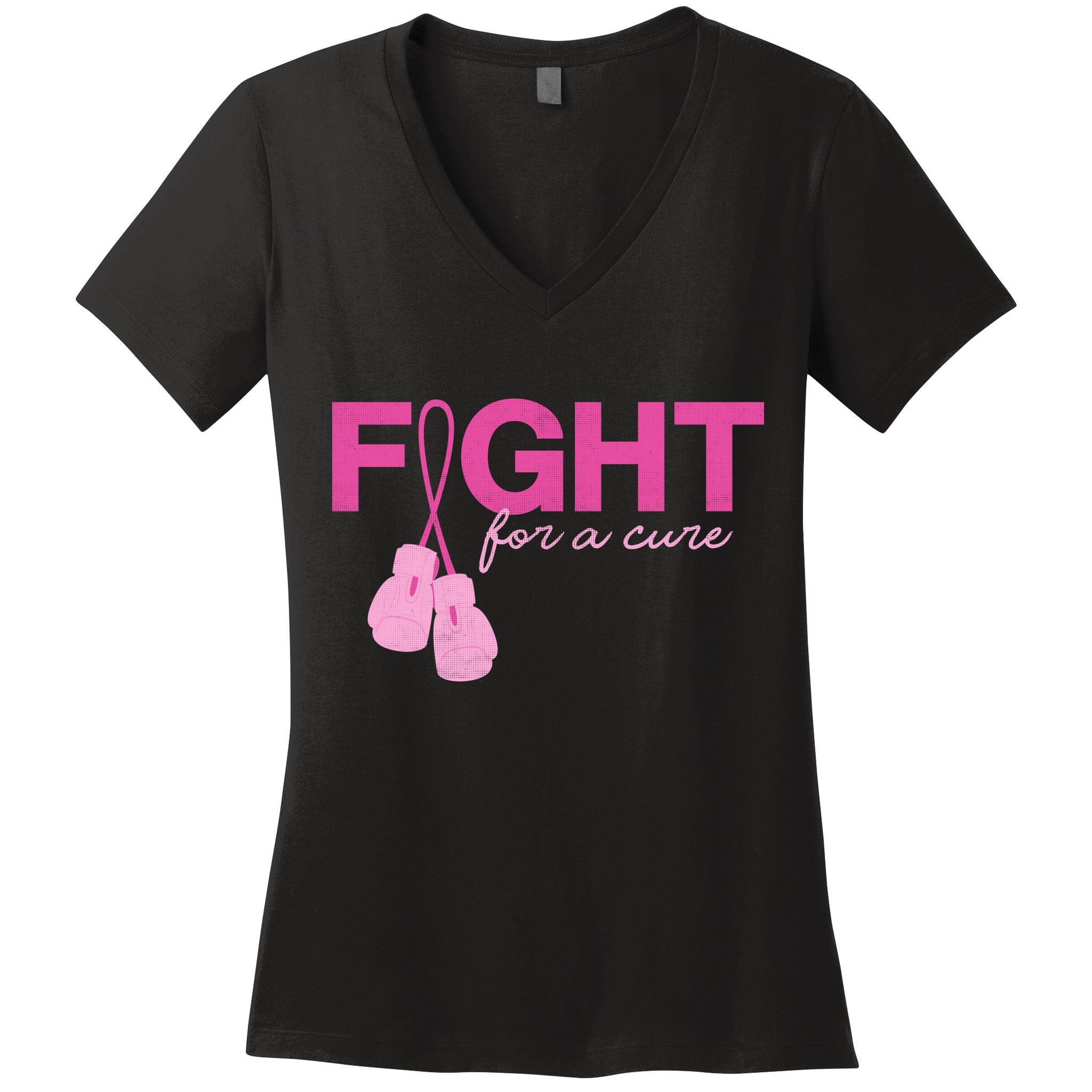 Breast Cancer Fight For A Cure Women's V-Neck T-Shirt