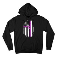 Breast Cancer Fight Ribbon Flag Hoodie