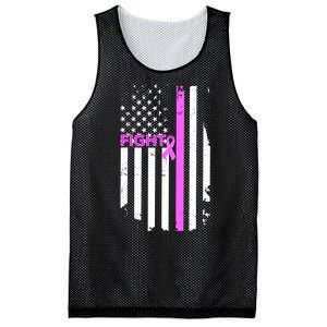 Breast Cancer Fight Ribbon Flag Mesh Reversible Basketball Jersey Tank