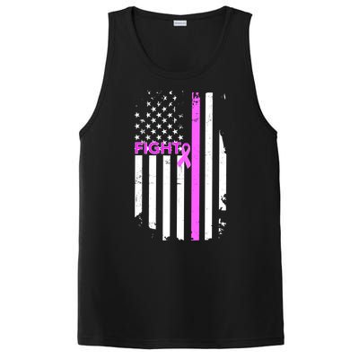 Breast Cancer Fight Ribbon Flag PosiCharge Competitor Tank