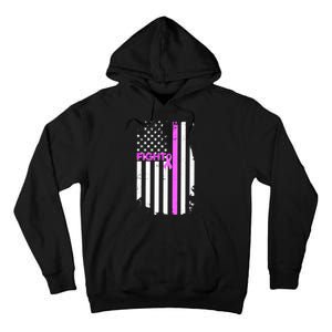 Breast Cancer Fight Ribbon Flag Tall Hoodie