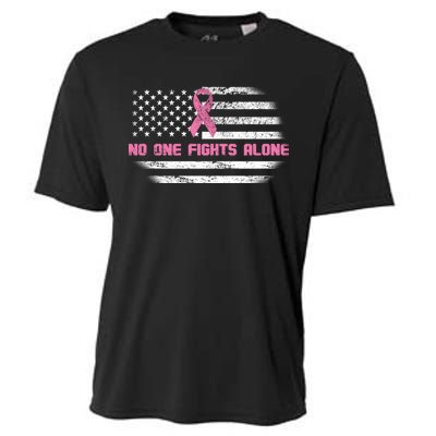 Breast Cancer Flag No One Fights Alone Cooling Performance Crew T-Shirt