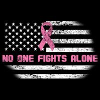 Breast Cancer Flag No One Fights Alone Baby Bodysuit