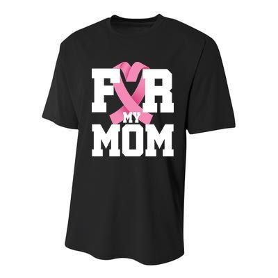 Breast Cancer For My Mom Youth Performance Sprint T-Shirt