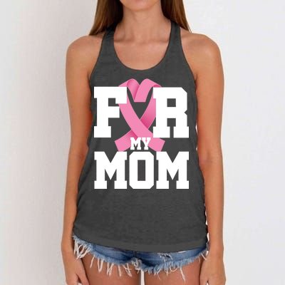 Breast Cancer For My Mom Women's Knotted Racerback Tank