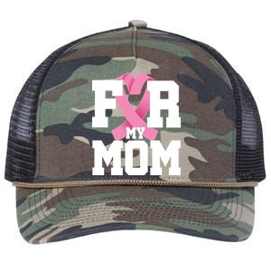 Breast Cancer For My Mom Retro Rope Trucker Hat Cap