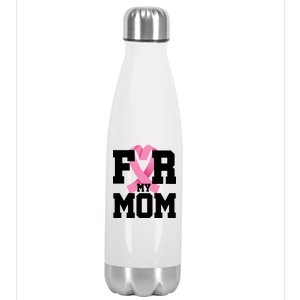 Breast Cancer For My Mom Stainless Steel Insulated Water Bottle