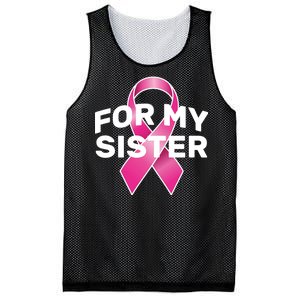 Breast Cancer For My Sister Mesh Reversible Basketball Jersey Tank