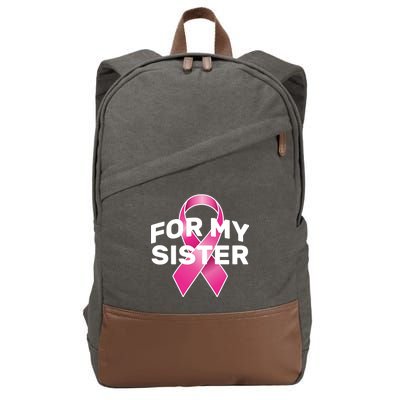 Breast Cancer For My Sister Cotton Canvas Backpack