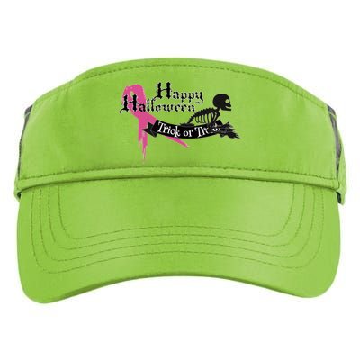 Breast Cancer Happy Halloween Skeleton Adult Drive Performance Visor