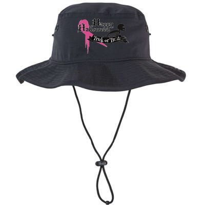 Breast Cancer Happy Halloween Skeleton Legacy Cool Fit Booney Bucket Hat