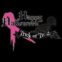 Breast Cancer Happy Halloween Skeleton Flatbill Hat