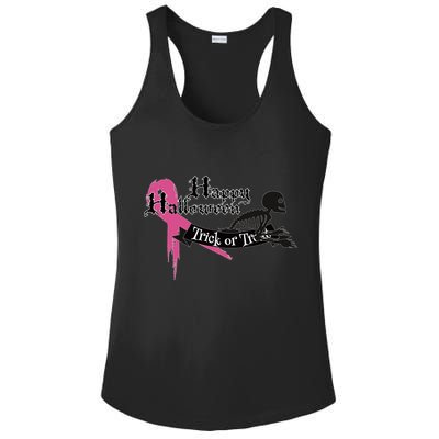Breast Cancer Happy Halloween Skeleton Ladies PosiCharge Competitor Racerback Tank