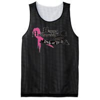 Breast Cancer Happy Halloween Skeleton Mesh Reversible Basketball Jersey Tank