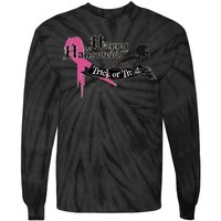 Breast Cancer Happy Halloween Skeleton Tie-Dye Long Sleeve Shirt