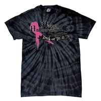 Breast Cancer Happy Halloween Skeleton Tie-Dye T-Shirt