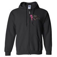 Breast Cancer Happy Halloween Skeleton Full Zip Hoodie