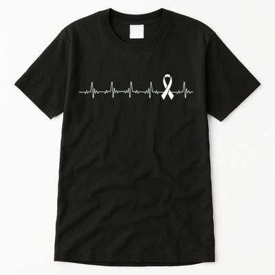 Breast Cancer Heartbeat Pulse Tall T-Shirt