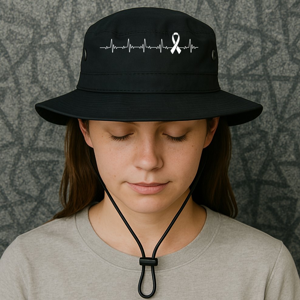 Breast Cancer Heartbeat Pulse Bucket Hat