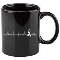 Breast Cancer Heartbeat Pulse 11oz C Handle Ceramic Mug