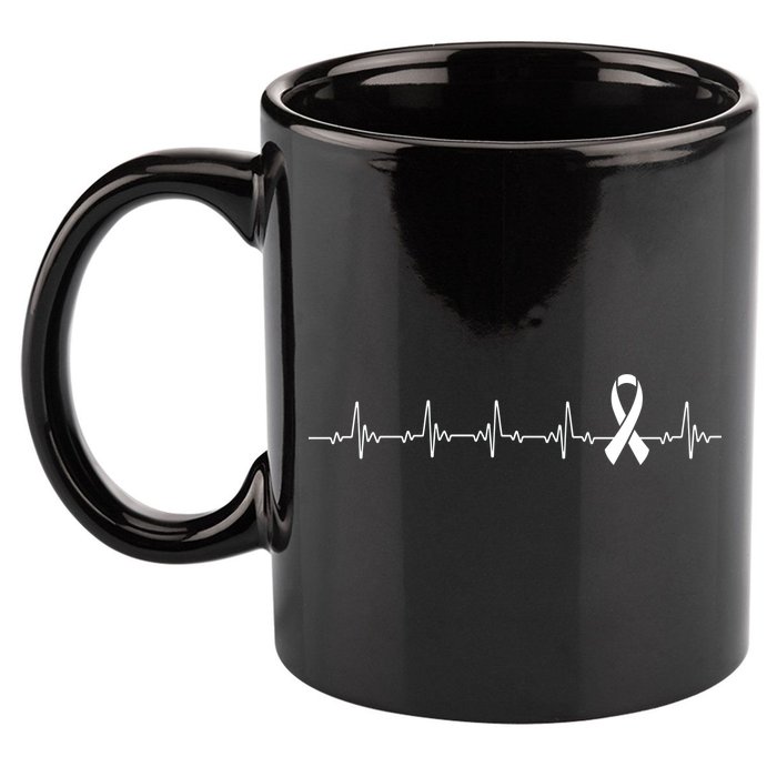 Breast Cancer Heartbeat Pulse 11oz C Handle Ceramic Mug