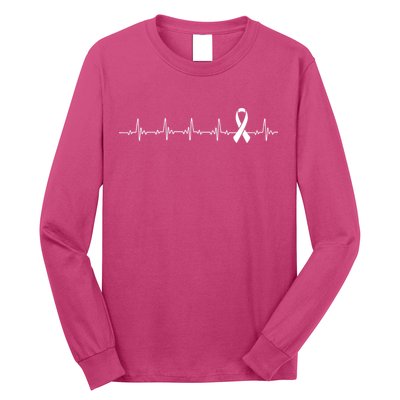 Breast Cancer Heartbeat Pulse Long Sleeve Shirt
