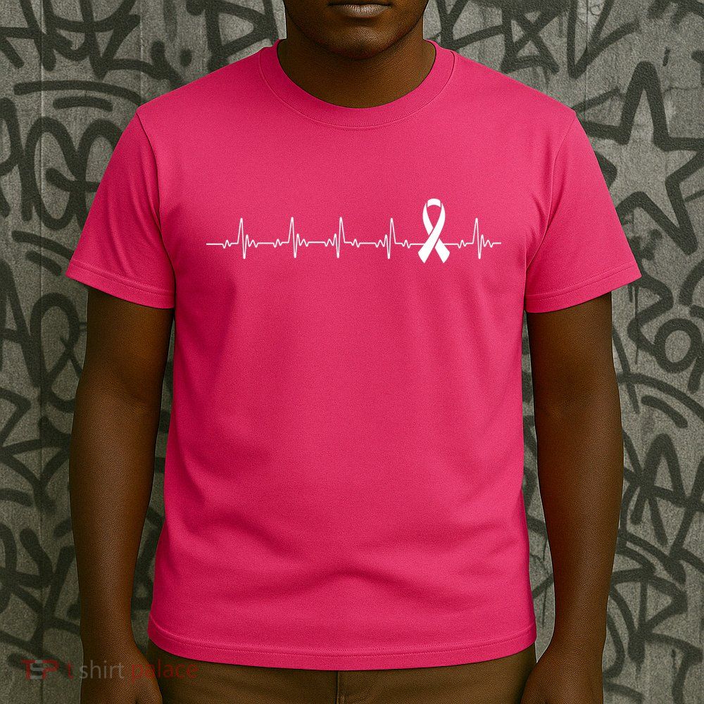 Breast Cancer Heartbeat Pulse T-Shirt
