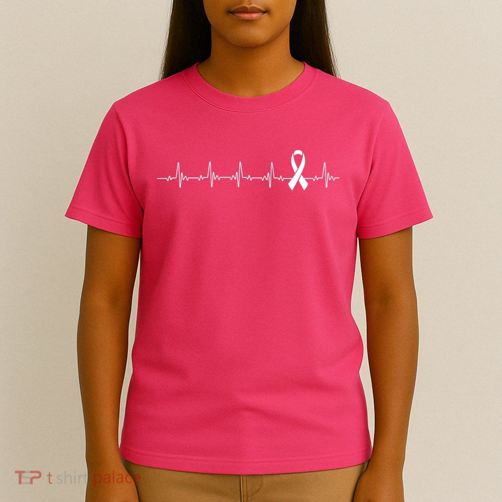 Breast Cancer Heartbeat Pulse T-Shirt