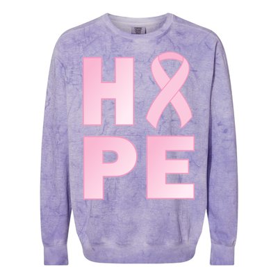 Breast Cancer Hope Fight Logo Colorblast Crewneck Sweatshirt