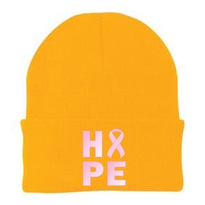 Breast Cancer Hope Fight Logo Knit Cap Winter Beanie