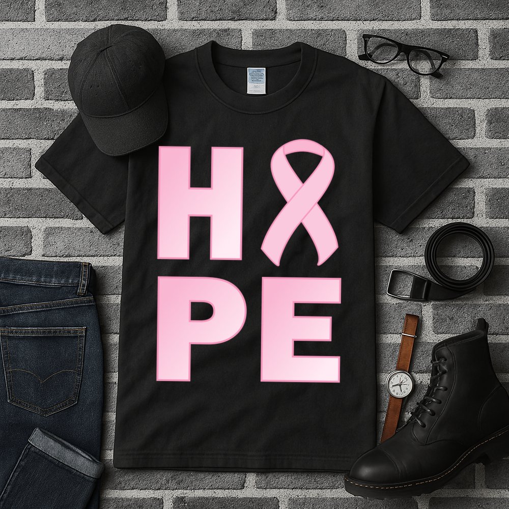 Breast Cancer Hope Fight Logo Tall T-Shirt