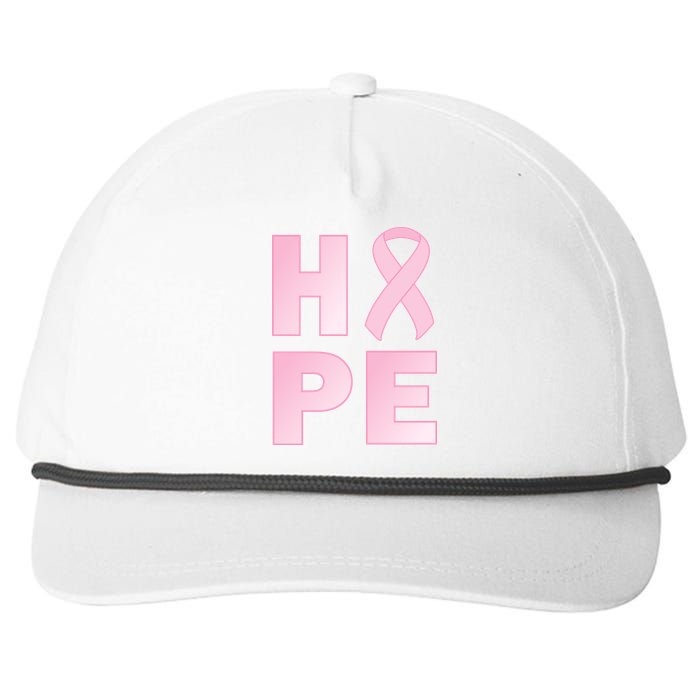 Breast Cancer Hope Fight Logo Snapback Five-Panel Rope Hat