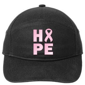 Breast Cancer Hope Fight Logo 7-Panel Snapback Hat