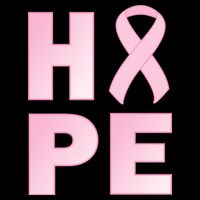 Breast Cancer Hope Fight Logo Drawstring Bag