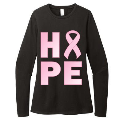 Breast Cancer Hope Fight Logo Womens CVC Long Sleeve Shirt