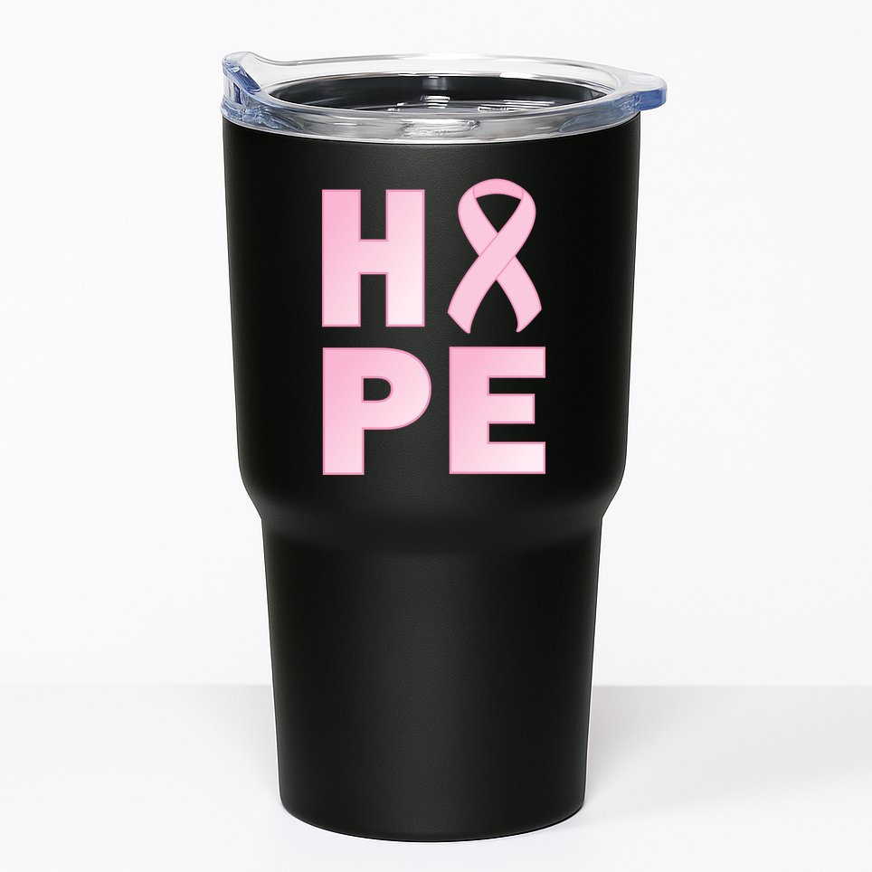 Breast Cancer Hope Fight Logo Tumbler
