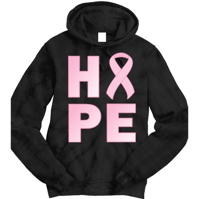 Breast Cancer Hope Fight Logo Tie Dye Hoodie