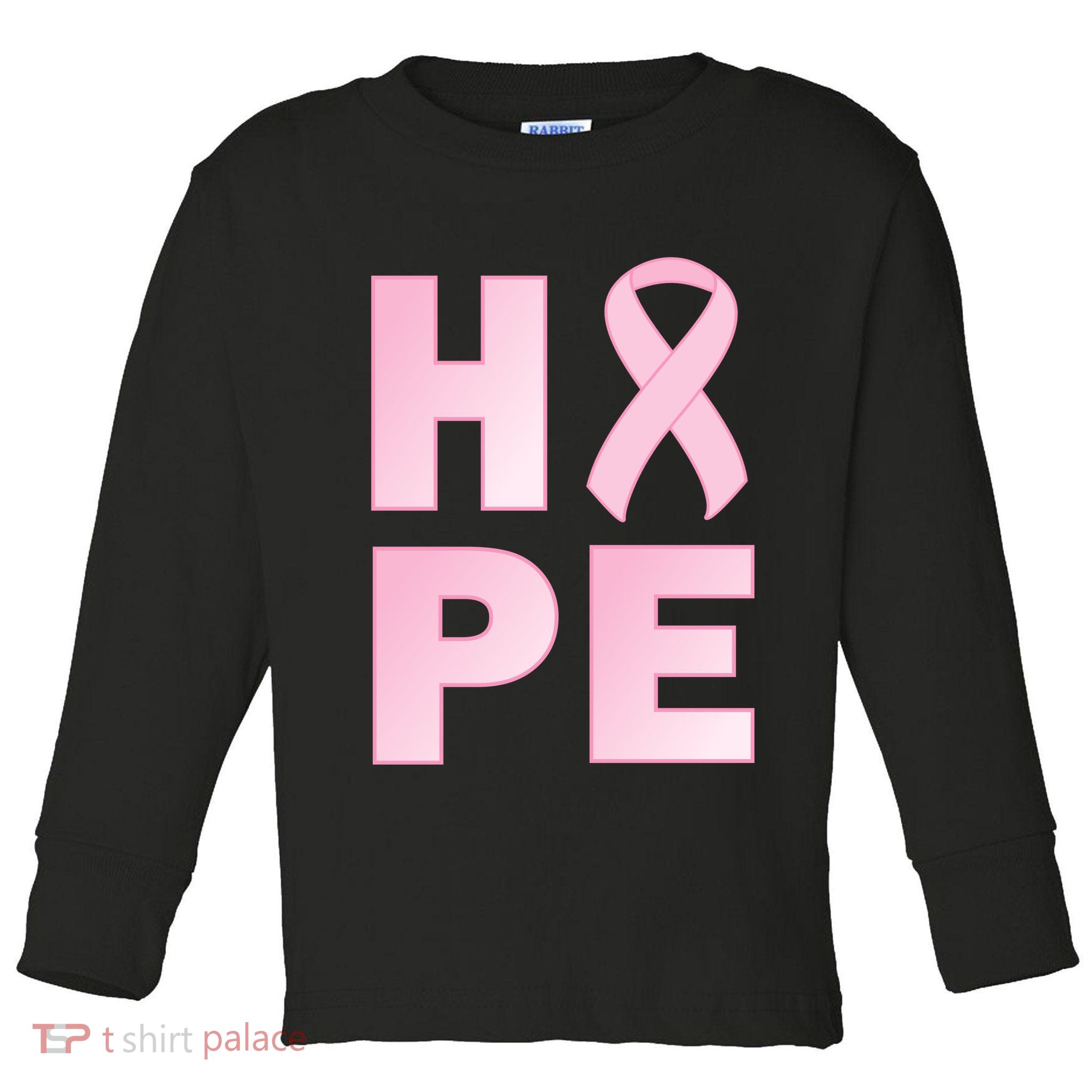 Breast Cancer Hope Fight Logo Toddler Long Sleeve Shirt