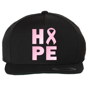 Breast Cancer Hope Fight Logo Wool Snapback Cap