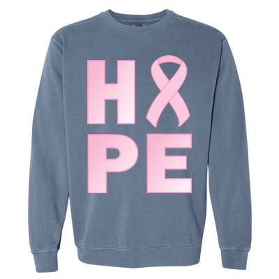 Breast Cancer Hope Fight Logo Garment-Dyed Sweatshirt