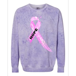 Breast Cancer Hope Ribbon Colorblast Crewneck Sweatshirt